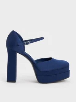 Satin Platform D'Orsay Pumps