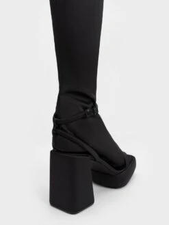 Lucile Satin Thigh-High Boots -Charles & Keith 2022 L7 CK1 60361354 2 B8 5