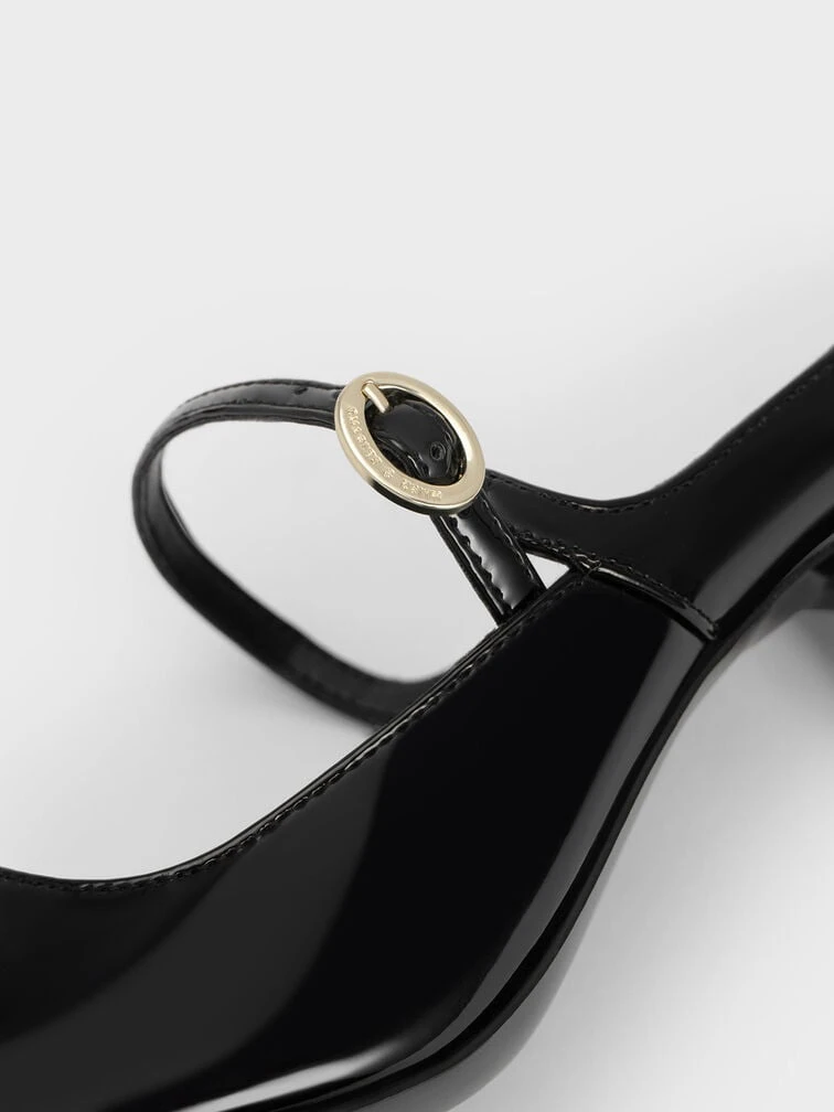 Patent Mary Jane Heeled Mules 3 Patent Mary Jane Heeled Mules - Image 3