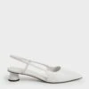 Cylindrical Heel Slingback Pumps