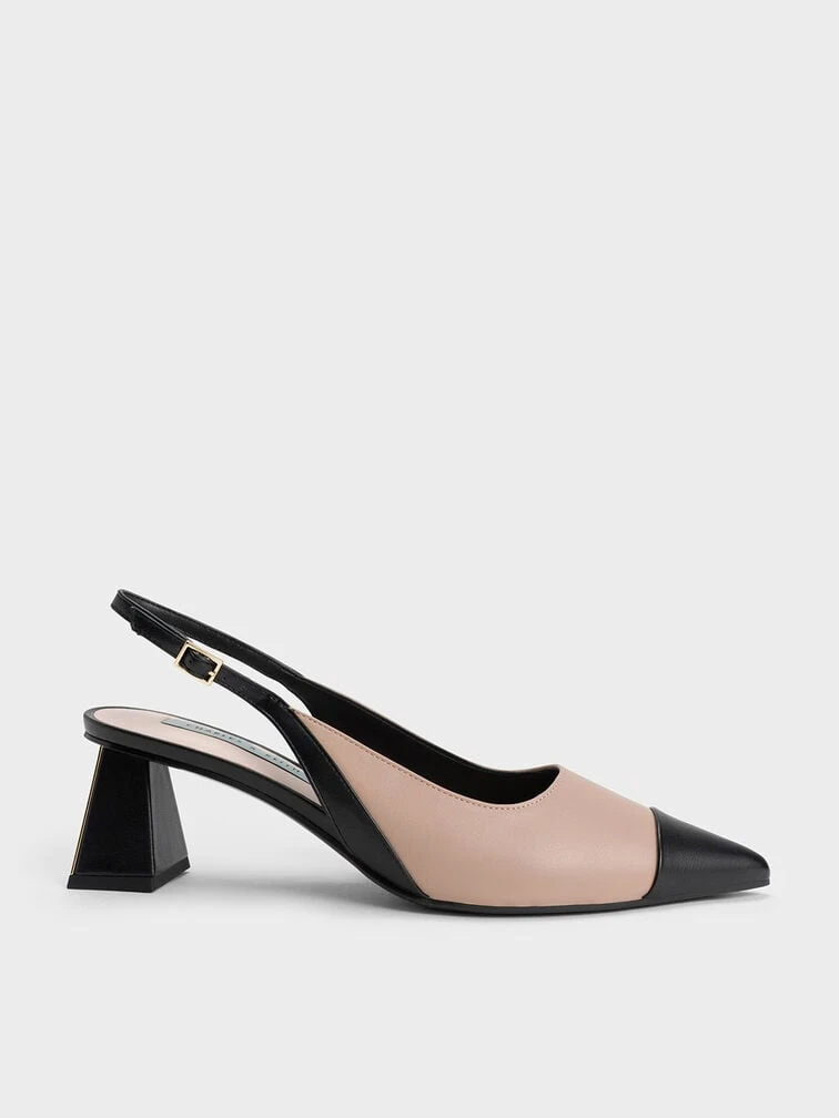 Toe Cap Slingback Pumps 1 Toe Cap Slingback Pumps