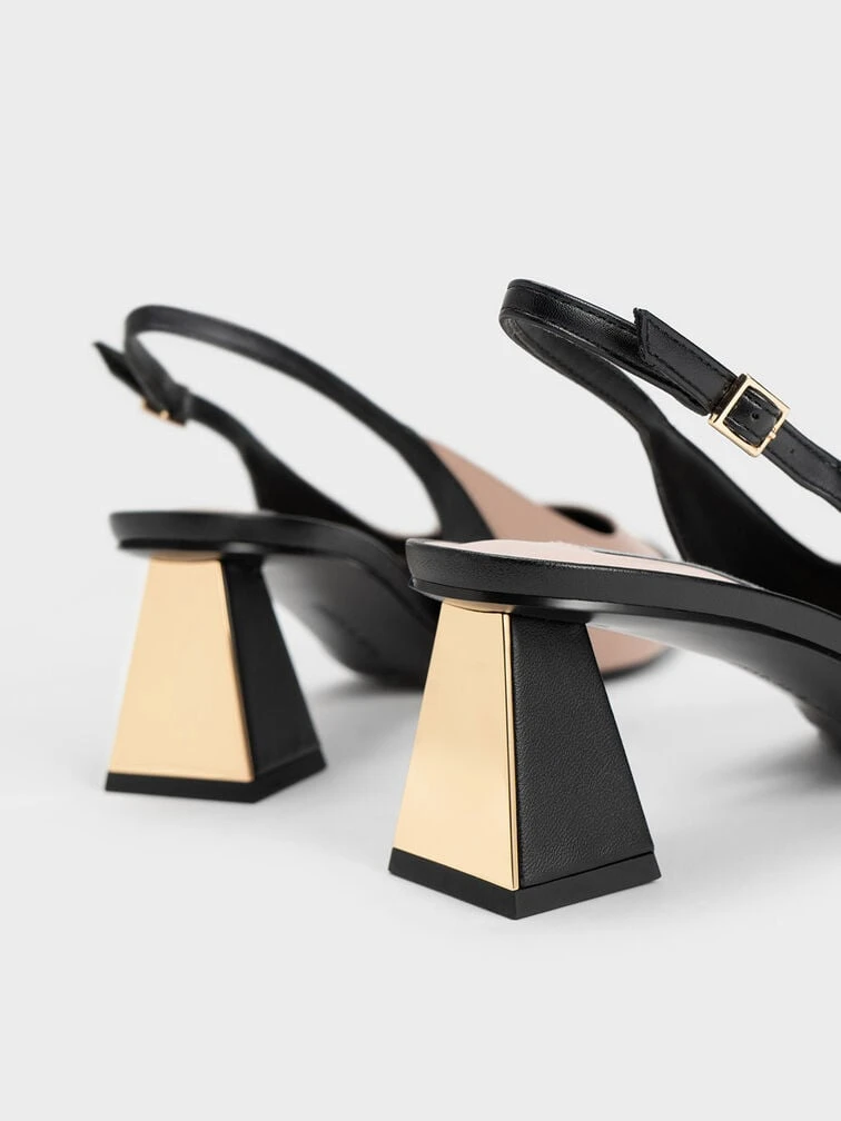 Toe Cap Slingback Pumps 5 Toe Cap Slingback Pumps - Image 5