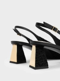 Tweed Toe Cap Slingback Pumps 11 Tweed Toe Cap Slingback Pumps -Charles & Keith 2022 L7 CK1 60920317 B8 5