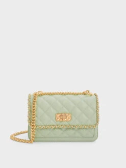 Micaela Quilted Braided Chain Bag