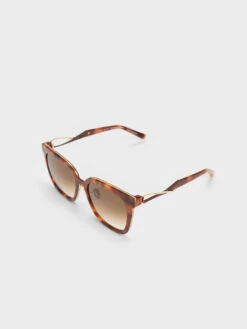 Open Wire Square Acetate Sunglasses -Charles & Keith 2022 L7 CK3 51280514 34 5