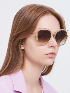 Cut-Out Double-Frame Butterfly Sunglasses -Charles & Keith 2022 L7 CK3 71280511 72 4