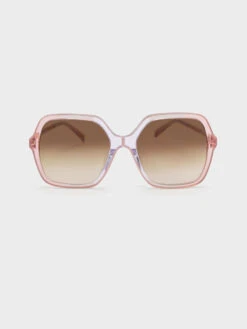Acetate Braided Temple Butterfly Sunglasses