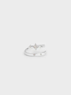 Star Motif Crystal-Embellished Ring