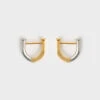 Gabine Two-Tone Huggie Earrings