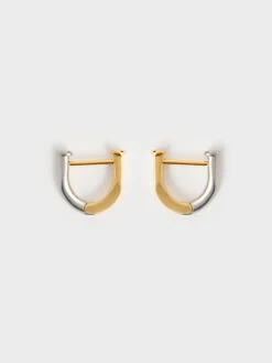 Gabine Two-Tone Huggie Earrings