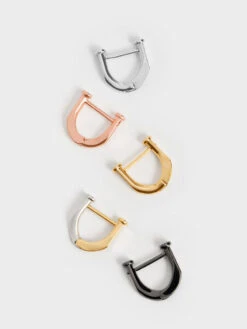 Gabine Two-Tone Huggie Earrings 7 Gabine Two-Tone Huggie Earrings -Charles & Keith 2022 L7 CK5 42120335 24 5