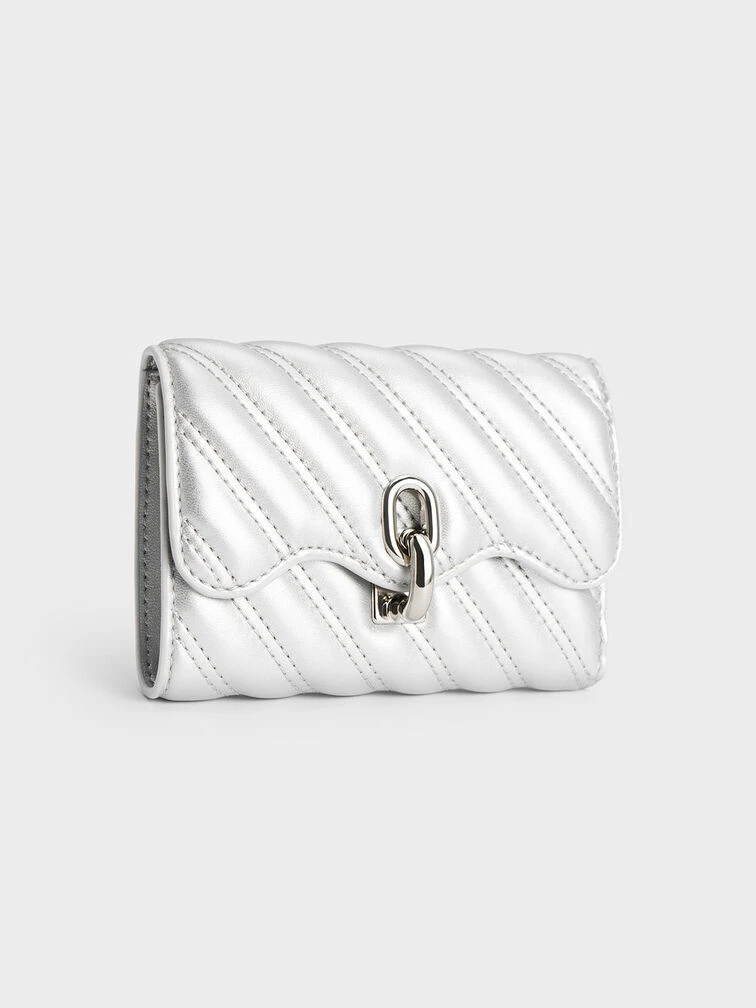 Freja Wavy Metallic Quilted Wallet 3 Freja Wavy Metallic Quilted Wallet - Image 3