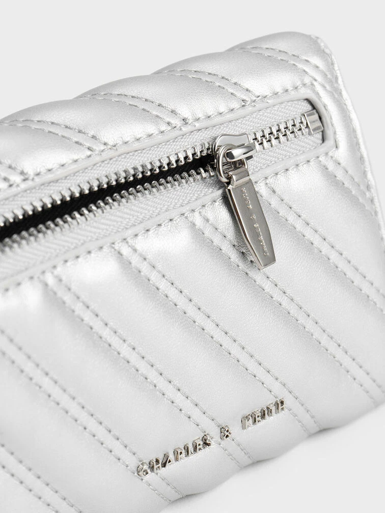 Freja Wavy Metallic Quilted Wallet 4 Freja Wavy Metallic Quilted Wallet - Image 4