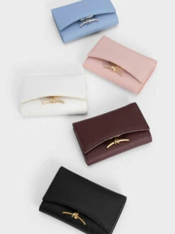 Huxley Metallic Accent Front Flap Wallet -Charles & Keith 2022 L7 CK6 10770579 1 60 7