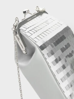 Disc-Embellished Chain Handle Pouch -Charles & Keith 2022 L7 CK6 30701271 07 5