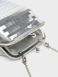 Disc-Embellished Chain Handle Pouch -Charles & Keith 2022 L7 CK6 30701271 07 7