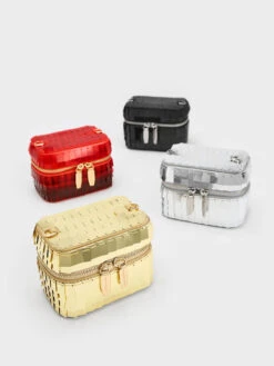 Disc-Embellished Vanity Pouch -Charles & Keith 2022 L7 CK6 30701272 27 7