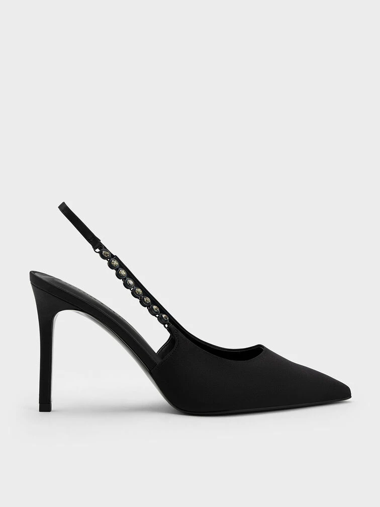 Gem-Strap Slingback Pumps 1 Gem-Strap Slingback Pumps