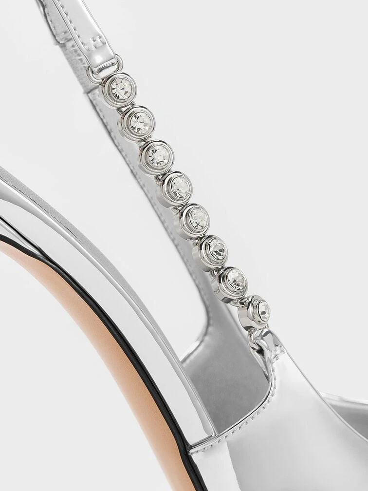 Gem-Strap Metallic Slingback Pumps 4 Gem-Strap Metallic Slingback Pumps - Image 4