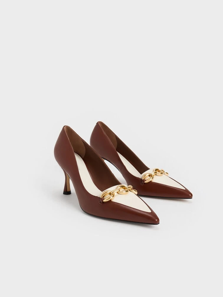 Avani Chunky Chain Stilleto Heel Pumps 2 Avani Chunky Chain Stilleto Heel Pumps - Image 2