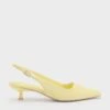 Vita Square-Toe Slingback Pumps