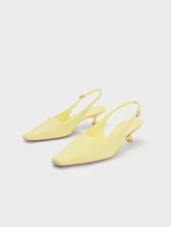 Vita Square-Toe Slingback Pumps -Charles & Keith 2023 L2 CK1 60580260 23 3