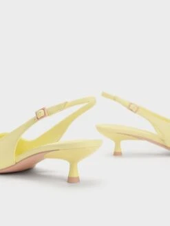 Vita Square-Toe Slingback Pumps -Charles & Keith 2023 L2 CK1 60580260 23 5