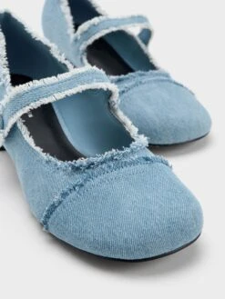 Denim Block Heel Mary Janes 7 Denim Block Heel Mary Janes -Charles & Keith 2023 L2 CK1 60580264 67 5