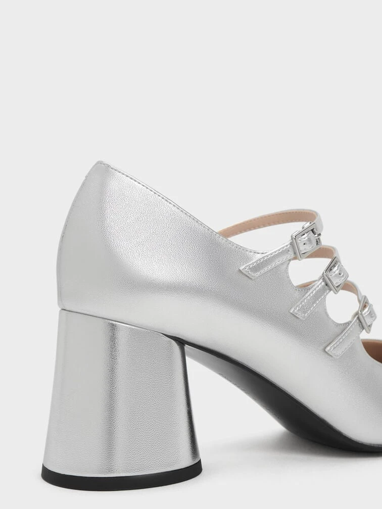 Claudie Metallic Buckled Mary Janes 4 Claudie Metallic Buckled Mary Janes - Image 4