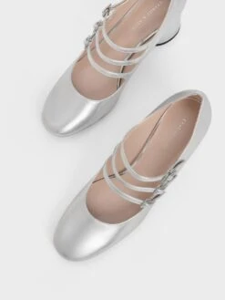 Claudie Metallic Buckled Mary Janes 9 Claudie Metallic Buckled Mary Janes -Charles & Keith 2023 L2 CK1 61720136 07 8