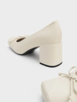 Bow Square-Toe Pumps -Charles & Keith 2023 L2 CK1 61720137 41 5