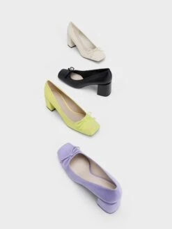Bow Square-Toe Pumps -Charles & Keith 2023 L2 CK1 61720137 41 7