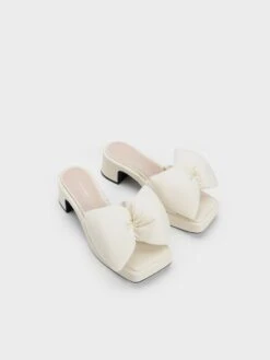 Puffy Bow Heeled Mules -Charles & Keith 2023 L2 CK1 61720141 09 3