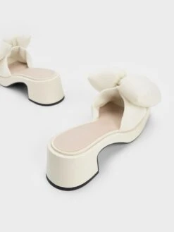 Puffy Bow Heeled Mules -Charles & Keith 2023 L2 CK1 61720141 09 5