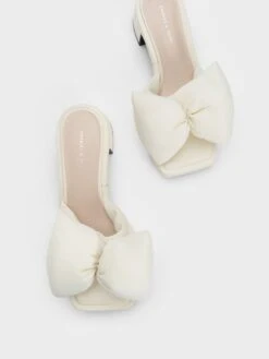Puffy Bow Heeled Mules -Charles & Keith 2023 L2 CK1 61720141 09 8