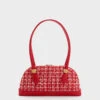 Trudy Tweed Elongated Handle Shoulder Bag