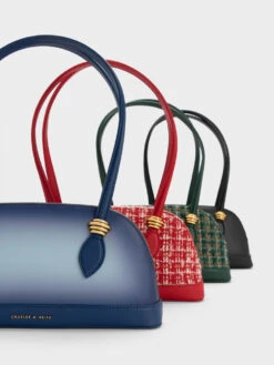 Trudy Tweed Elongated Handle Shoulder Bag -Charles & Keith 2023 L2 CK2 20271048 08 7
