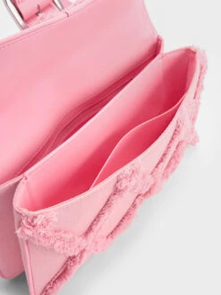 Eilith Frayed Denim Buckled Bag -Charles & Keith 2023 L2 CK2 20782149 13 8