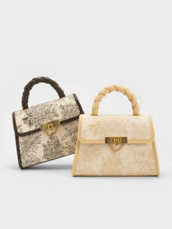 Floral Illustrated Trapeze Bag -Charles & Keith 2023 L2 CK2 50271106 05 7