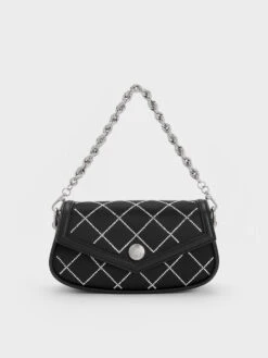 Este Chain Handle Satin Bag