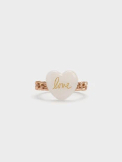 "Love" Heart Braided Ring