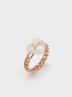 "Love" Heart Braided Ring -Charles & Keith 2023 L2 CK5 31470112 27 3