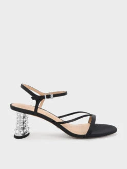 Embellished Heel Recycled Polyester Sandals