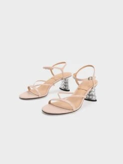 Embellished Heel Leather Sandals -Charles & Keith 2023 L2 SL1 60280431 35 3