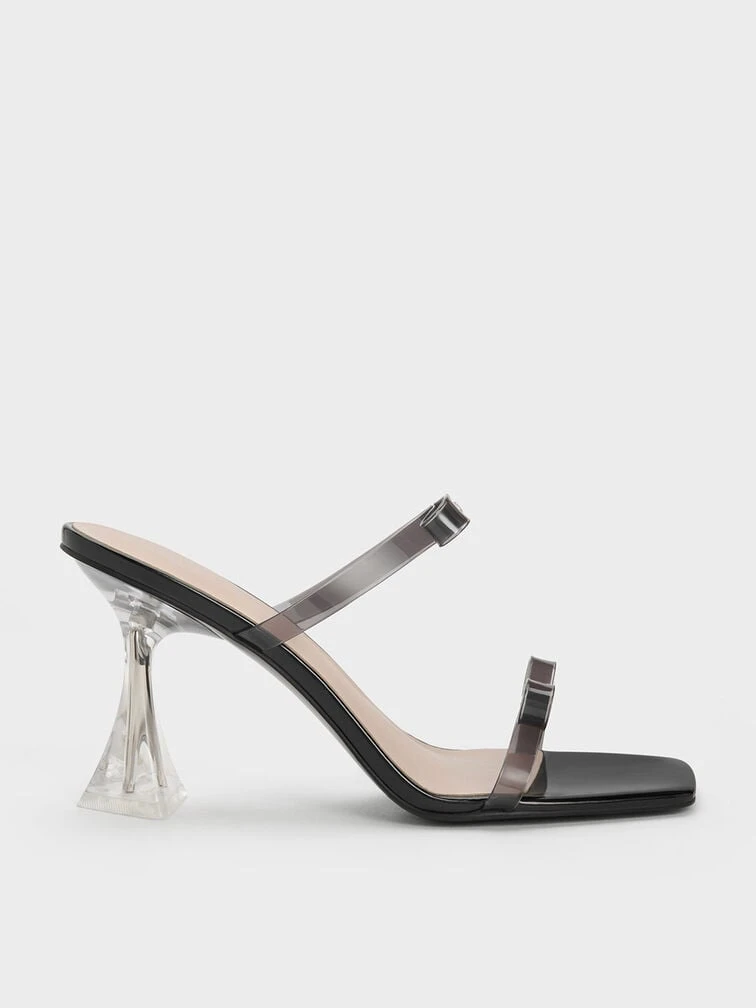 Embellished Bow See-Through Sandals 1 Embellished Bow See-Through Sandals