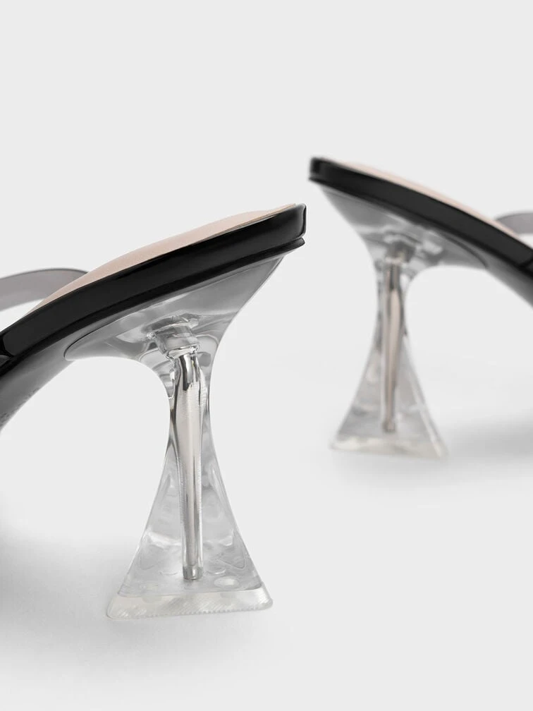 Embellished Bow See-Through Sandals 3 Embellished Bow See-Through Sandals - Image 3