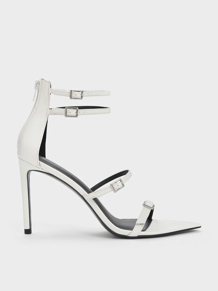 Patent Strappy Heeled Sandals 1 Patent Strappy Heeled Sandals