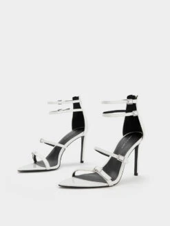 Patent Strappy Heeled Sandals 9 Patent Strappy Heeled Sandals -Charles & Keith 2023 L3 CK1 60280394 03 3