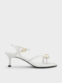 Pearl Embellished Strappy Sandals