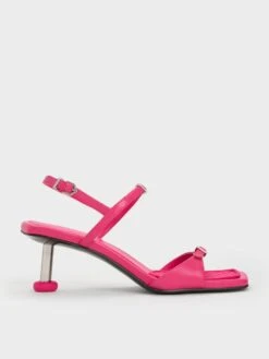 Sculptural Heel Buckled Sandals